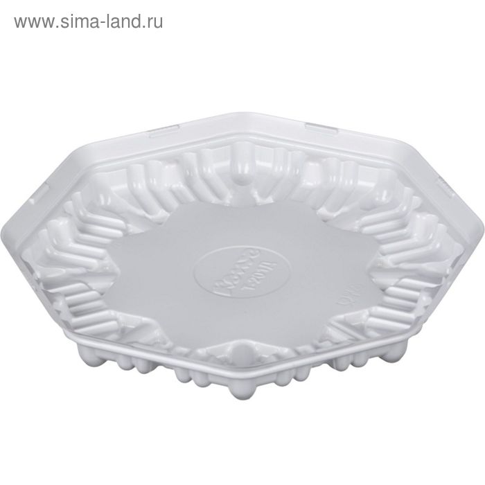 Контейнер для торта Т-201Д (Т), восьмиугольный, цвет белый, размер 18,5 х 18,5 х 2,5 см - Фото 1