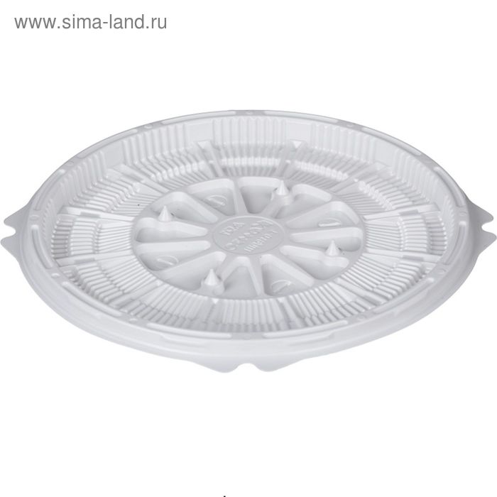 Контейнер для торта Т-019ДШ, круглый, цвет белый, размер 19,2 х 19,2 х 1,05 см