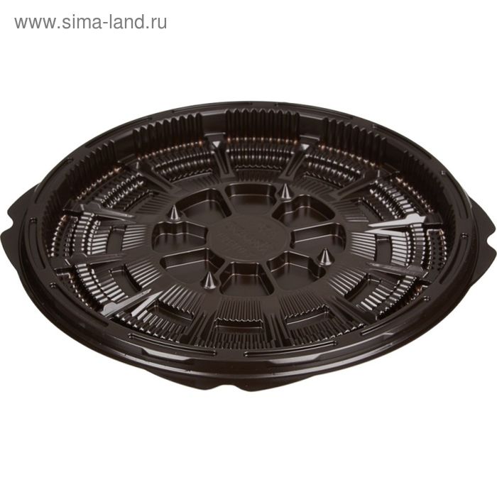 Контейнер для торта Т-018ДШ, круглый, цвет коричневый, размер 18 х 18 х 1,66 см - Фото 1
