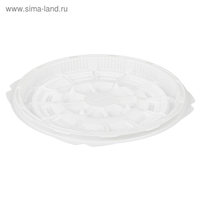 Контейнер для торта Т-018ДШ, круглый, цвет белый, размер 18 х 18 х 1,66 см - Фото 1