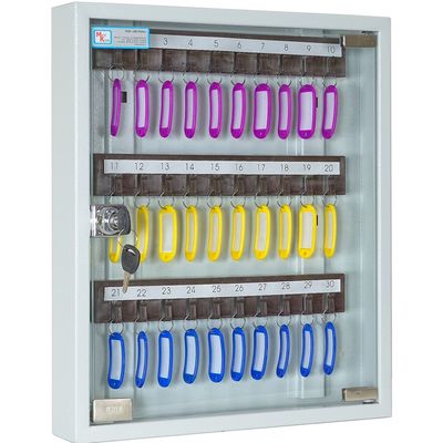 Ключница настенная «КЛ – 30С», без брелоков, цвет серый/прозрачный