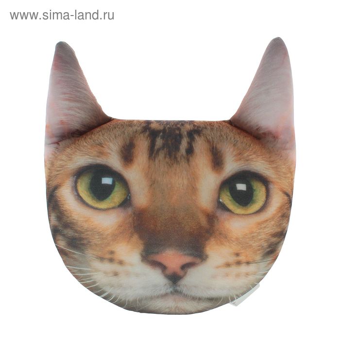 Мягкая игрушка-подушка антистресс «Рыжий котик» зеленые глазки - Фото 1