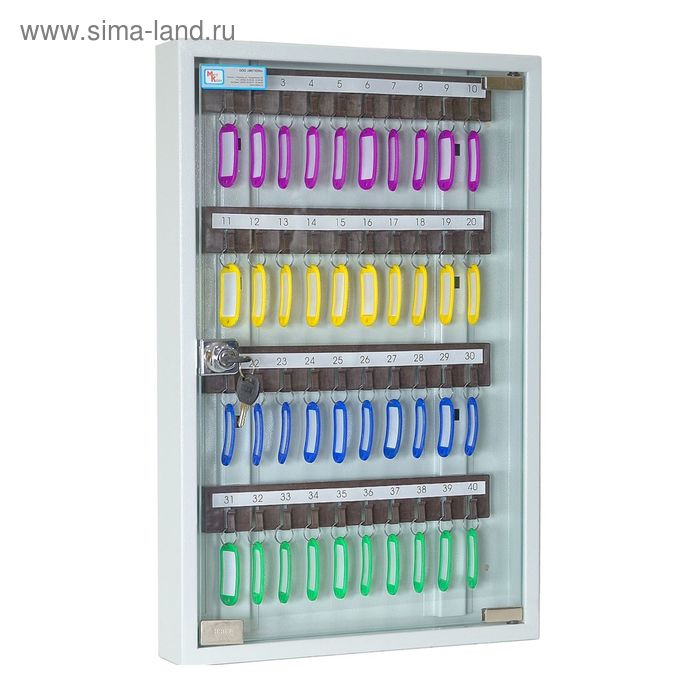 Ключница настенная «КЛ – 40С б», цвет серый/прозрачный - Фото 1