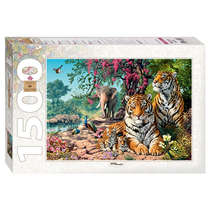 Пазлы «Тигры», 1500 элементов - Фото 1
