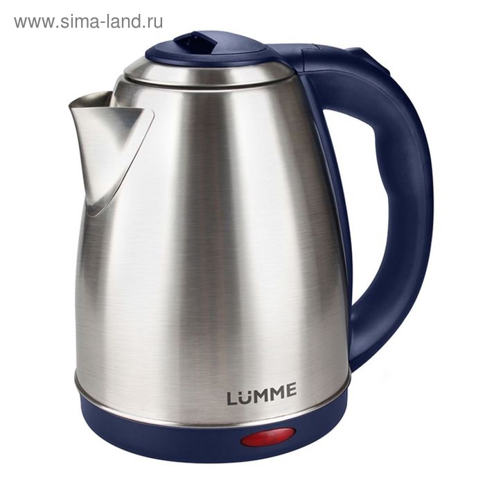 Чайник электрический LUMME LU-130, металл, 2 л, 1800 Вт, синий сапфир - Фото 1