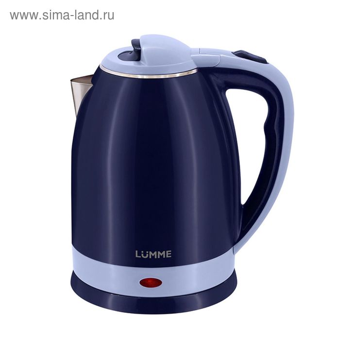 Чайник электрический LUMME LU-159, пластик, 2 л, 1800 Вт, синий сапфир - Фото 1