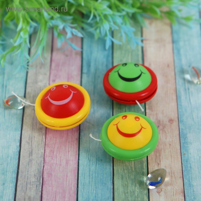 Йо-йо "Смешные рожицы", цвета МИКС - Фото 1