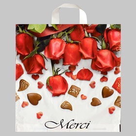 Пакет «Мерси», полиэтиленовый с петлевой ручкой, 38?42 см, 40 мкм (комплект 25 шт)