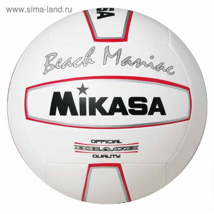 Мяч волейбольный пляжный, Mikasa VXS-BM2, цвет красный - Фото 1