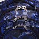 Рюкзак школьный на молнии, 2 отдела, наружный карман, отдел для обуви, цвет чёрный/синий - Фото 4