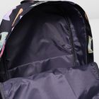 Рюкзак молодёжный на молнии, 1 отдел, 3 наружных кармана, цвет чёрный/разноцветный - Фото 5