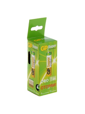 Батарейка алкалиновая GP Super, AAA, LR03-40BOX, 1.5В, набор 40 шт.