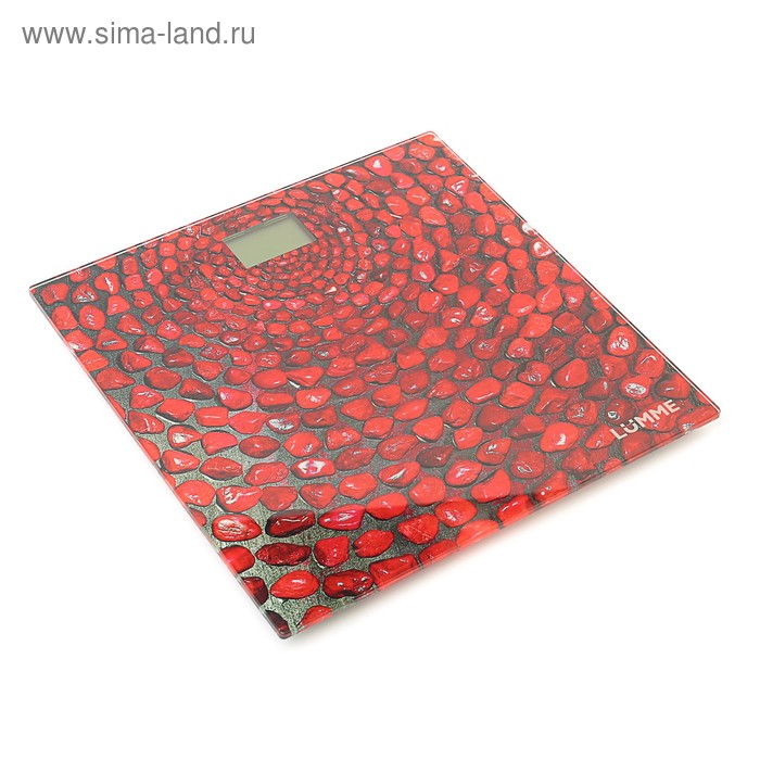 Весы напольные LUMME LU-1329, электронные, до 180 кг, ринуок "красный коралл" - Фото 1
