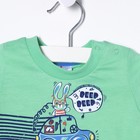 Комплект детский (футболка, шорты), рост 74 см, цвет зелёный - Фото 2