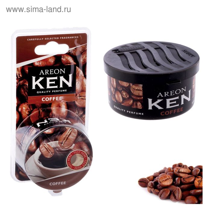 Ароматизатор AREON KEN BLISTER, кофе - Фото 1