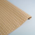 Бумага упаковочная крафт "Горох белый", 0.7 х 10 м - Фото 1