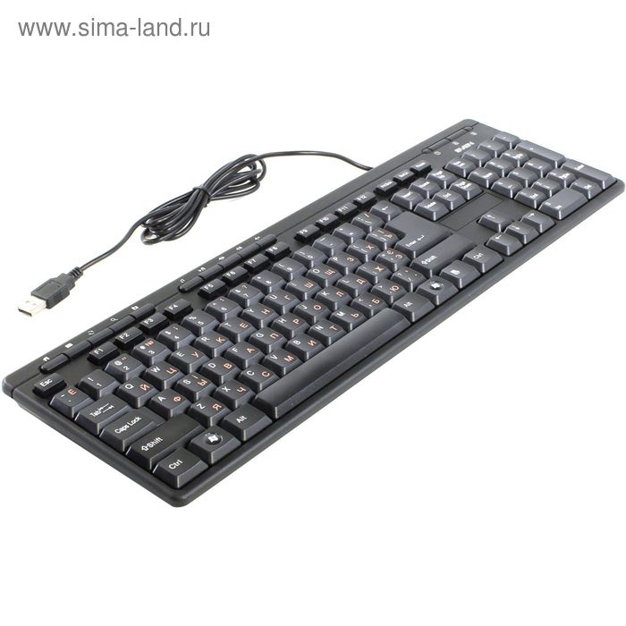 Клавиатура Sven Standard 307M, проводная, мембранная, 114 клавиш, USB, черная - Фото 1
