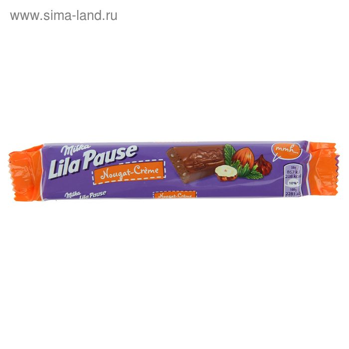 Батончик Milka Lila Pause Nougat-Creme 38 r - Фото 1