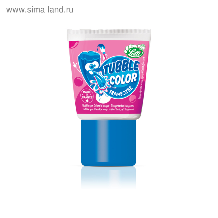 Жевательная резинка Lutti Tubble Gum Color, со вкусом малины, 35 г - Фото 1