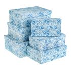 Набор коробок 6в1 "Голубые цветы", 35 х 25 х 12.5 - 23 х 13 х 7.5 см - Фото 1