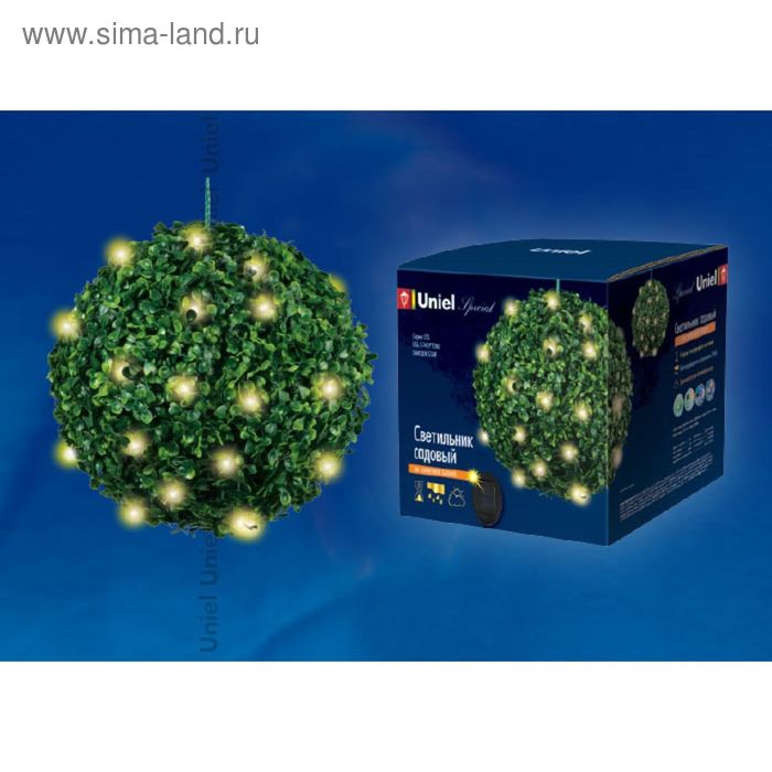 Светильник садовый Uniel, солнечная батарея, подвесной, IP44, A4, 400мАч, цвет зеленый - Фото 1