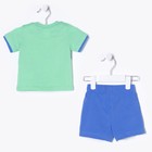 Комплект детский (футболка, шорты), рост 68 см, цвет зелёный - Фото 3