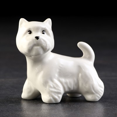 Фигурка фарфоровая «Вест хайленд уайт терьер, стоит», 7 см