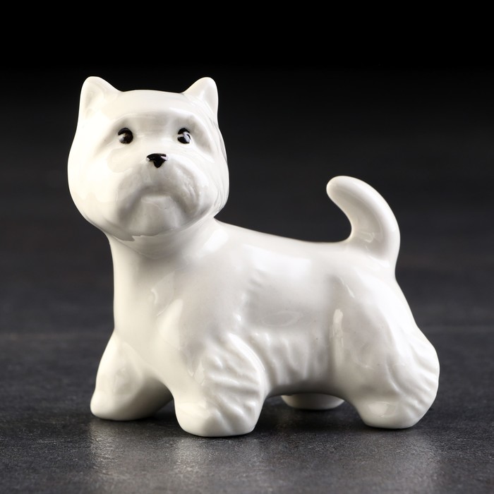 Фигурка фарфоровая «Вест хайленд уайт терьер, стоит», 7 см - Фото 1