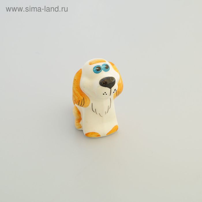 Статуэтка фарфоровая "Пёс Крендель", цвет, 5 см - Фото 1