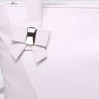 Сумка женская на молнии, 1 отдел, наружный карман, длинный ремень, цвет белый - Фото 4