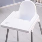 Стульчик для кормления пластиковый, белый - Фото 2