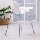 Стульчик для кормления пластиковый, белый - Фото 3