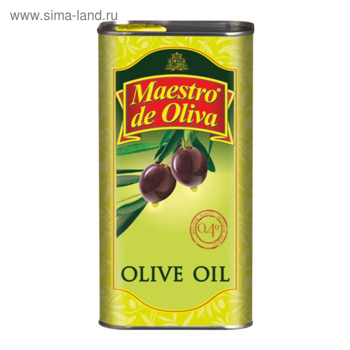 Оливковое масло Maestro de Оliva Pure жестяная банка 1 л - Фото 1