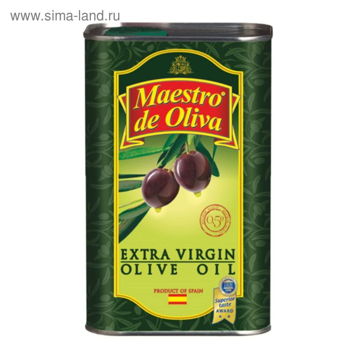 Оливковое масло Maestro de Оliva Extra Virgin жестяная банка 500 мл - Фото 1