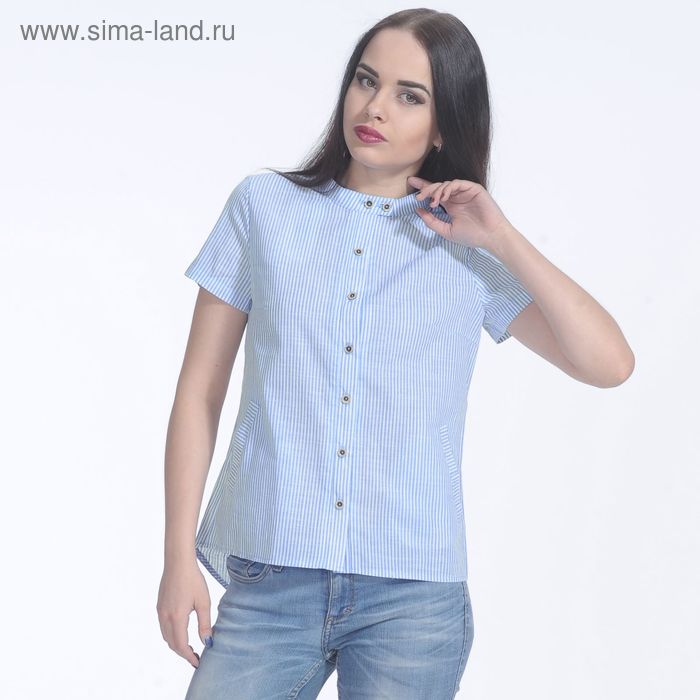 Рубашка женская 6456, размер 50, рост 164 см, цвет голубой - Фото 1