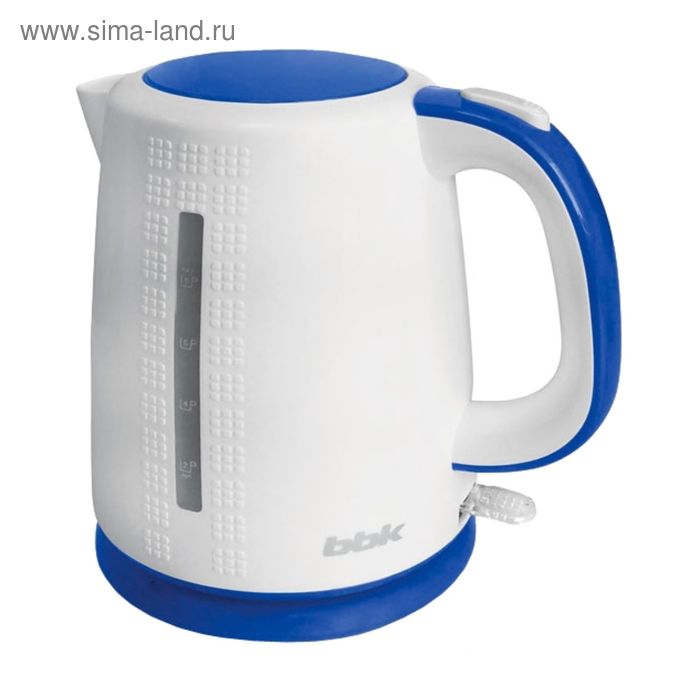 Чайник электрический BBK EK1730P, пластик, 1.7 л, 2200 Вт, бело-голубой - Фото 1