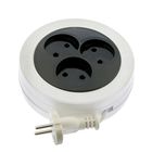 Удлинитель-рулетка TUNDRA, 3 розетки, 3 м, 6 А, 1300 Вт, ШВВП 2х0.5 мм2, без з/к, белый - Фото 1