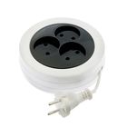 Удлинитель-рулетка TUNDRA, 3 розетки, 5 м, 6 А, 1300 Вт, ШВВП 2х0.5 мм2, без з/к, белый - Фото 1