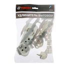 Удлинитель TUNDRA, 3 розетки, 1.7 м, 16 А, 3500 Вт, ПВС 3х0.5 мм2, с заземлением, белый - Фото 2