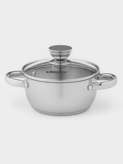 Кастрюля Катунь «Антея», 1.5 л, d=16 см, капсульное дно, индукция, нержавеющая сталь