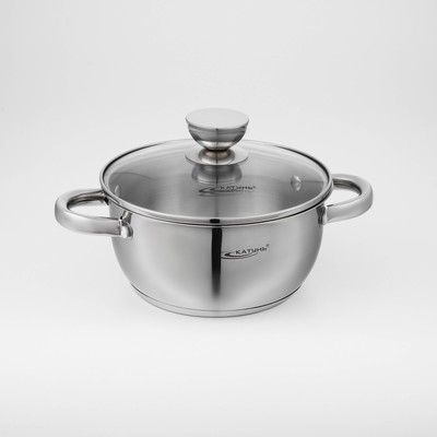 Кастрюля Катунь «Антея», 2 л, d=18 см, капсульное дно, индукция, нержавеющая сталь