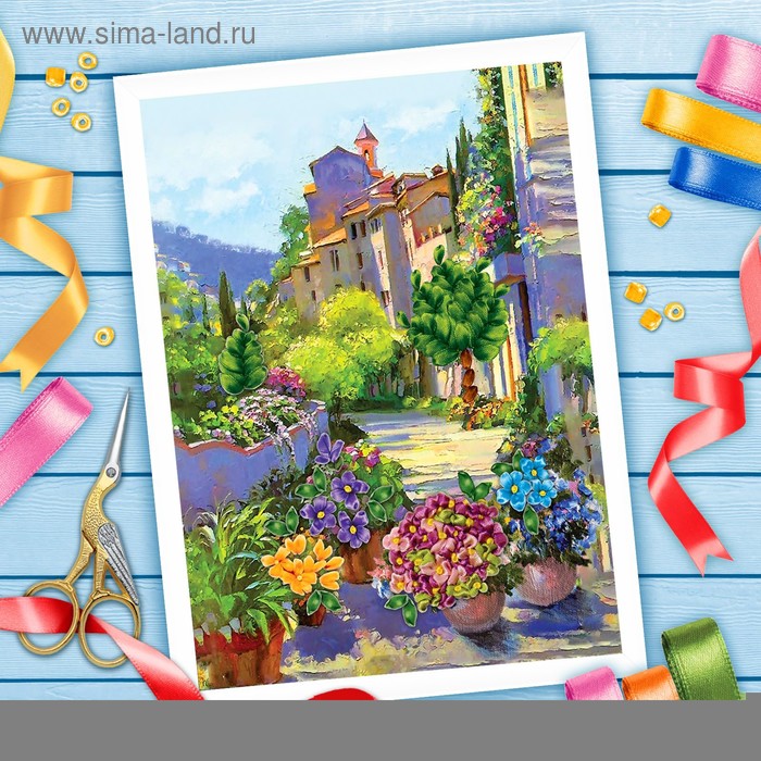 Вышивка лентами «Пейзаж», 25 х 35 см. Набор для творчества - Фото 1