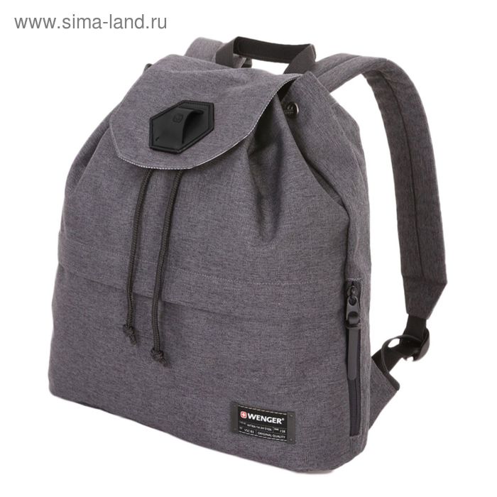 Рюкзак Wenger 13, cерый, ткань Grey Heather/полиэстер, 600D PU, 39 х 13 х 33 см, 16 л - Фото 1