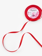 Лента атласная, с золотым люрексом, 6 мм, 23±1 м, красная №026 - Фото 2