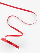 Лента атласная, с золотым люрексом, 6 мм, 23±1 м, красная №026 - Фото 3