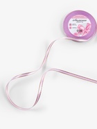 Лента атласная, с золотым люрексом, 6 мм, 23±1 м, сиреневая №044 - Фото 2