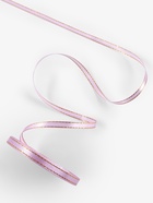 Лента атласная, с золотым люрексом, 6 мм, 23±1 м, сиреневая №044 - Фото 3