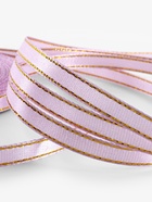 Лента атласная, с золотым люрексом, 6 мм, 23±1 м, сиреневая №044 - Фото 4