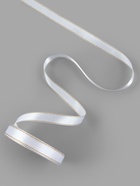 Лента атласная, с золотым люрексом, 15 мм, 23±1 м, белая №001 - Фото 3