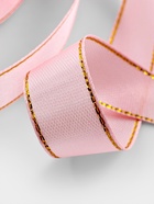 Лента атласная, с золотым люрексом, 15 мм, 23±1 м, розовая №04 - Фото 3